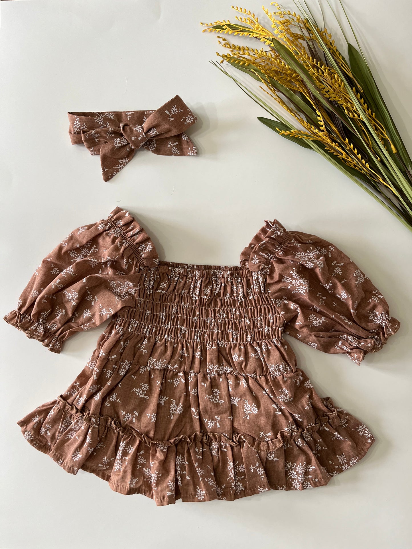 Puff Sleeve Floral Dress